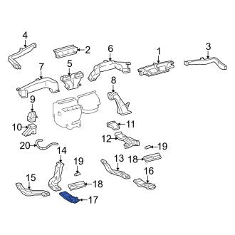 New OEM Rear Left Instrument Panel Air Duct Fits, 2006-2011, 2013-2020 Lexus GS - Part # 8720630010