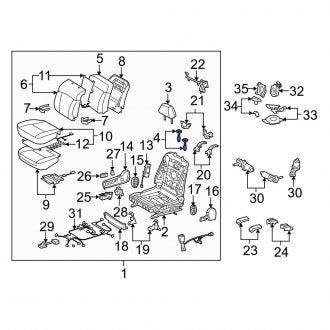 New OEM Front Right Headrest Guide Fits, 2005-2007 Lexus ES - Part # 7193042020A3