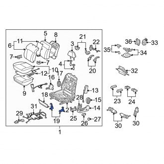 New OEM Front Center Left Seat Frame Trim Panel Fits, 2010-2011 Lexus GS - Part # 7186830210A1