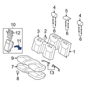 New OEM Rear Seat Armrest Bracket Fits, 2006-2011 Lexus GS - Part # 7128130070