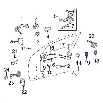 New OEM Genuine Lexus, Rear Door Lock Striker Cover - Part # 6941500000000000