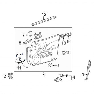 New OEM Front Right Door Wiring Harness Fits, 2010-2011 Lexus GS - Part # 8215530042