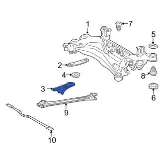 New OEM Rear Suspension Crossmember Stop Fits, 2006-2007 Lexus GS - Part # 5227330080