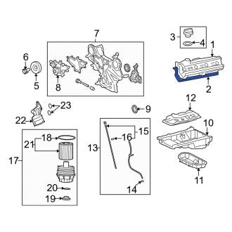 New OEM Left Engine Valve Cover Gasket Fits, 2008-2011 Lexus GS - Part # 1121438020