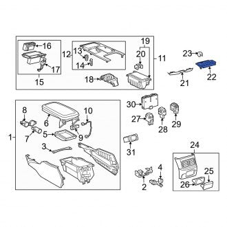 New OEM Center Console Trim Panel Fits, 2006-2011 Lexus GS - Part # 5891930050