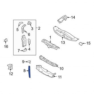 New OEM Hood Latch Support Fits, 2006-2007 Lexus GS - Part # 5321730901