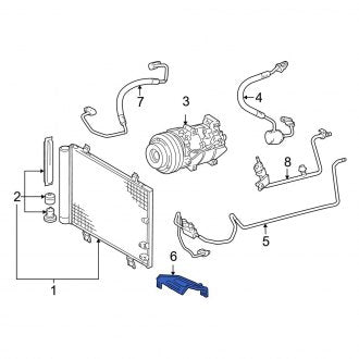 New OEM A/C Refrigerant Line Bracket Fits, 2007-2011 Lexus GS - Part # 886883A700