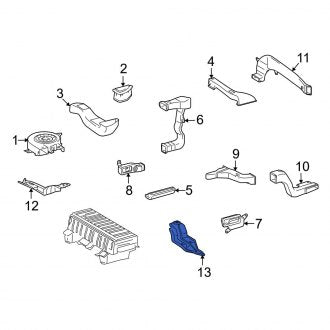 New OEM Left Drive Motor Battery Pack Cooling Fan Bracket Fits, 2009-2011 Lexus GS - Part # 7441930020