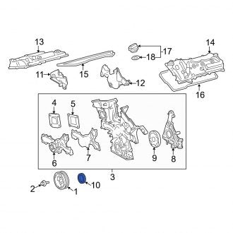 New OEM Front Engine Crankshaft Seal Fits, 2007-2009, 2016-2018 Lexus ES - Part # 90311A0005