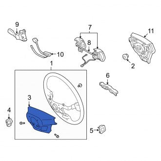 New OEM Steering Wheel Back Cover Fits, 2006-2007 Lexus GS - Part # 4518430360C0