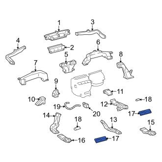 New OEM Dashboard Air Vent Fits, 2006-2007 Lexus GS - Part # 8721730240B2