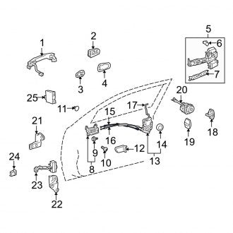 New OEM Front Door Latch Cable Fits, 2006-2011 Lexus GS - Part # 6971030200