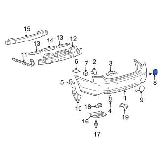 New OEM Genuine Lexus, Rear Bumper Cap - Part # 5216230906