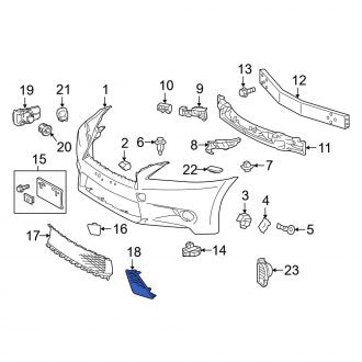 New OEM Front Right Lower Grille Fits, 2013-2015 Lexus GS - Part # 5314130170