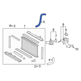 New OEM Lower Radiator Coolant Hose Fits, 2016-2020 Lexus GS - Part # 1657331060