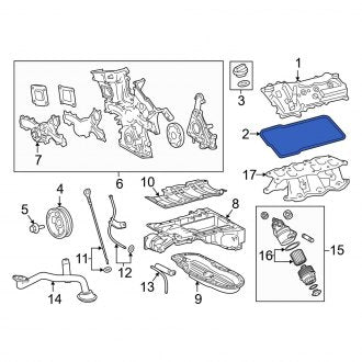 New OEM Engine Valve Cover Gasket Fits, 2007-2015 Lexus ES - Part # 111590P010