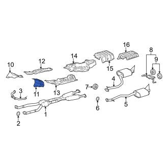 New OEM Front Left Floor Pan Heat Shield Fits, 2013-2019 Lexus GS - Part # 5815630100