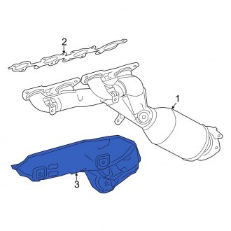 New OEM Right Exhaust Manifold Heat Shield Fits, 2016-2020 Lexus GS - Part # 1716738110