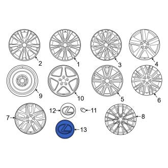 New OEM Wheel Cap Fits, 2016-2018 Lexus ES - Part # 4260350370