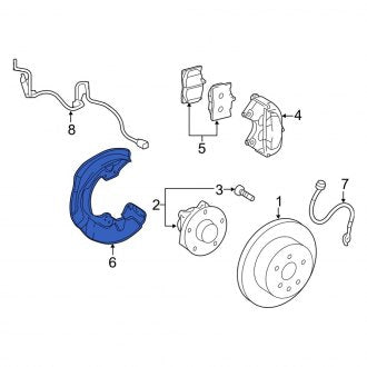 New OEM Front Right Brake Dust Shield Fits, 2013-2020 Lexus GS - Part # 4778130260