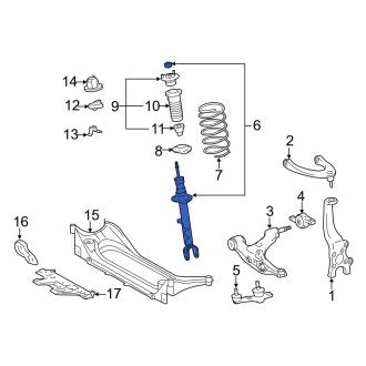 New OEM Front Left Suspension Strut Fits, 2013-2014 Lexus GS - Part # 4852080374