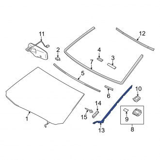 New OEM Front Right Windshield Molding Fits, 2013-2020 Lexus GS - Part # 7555130510