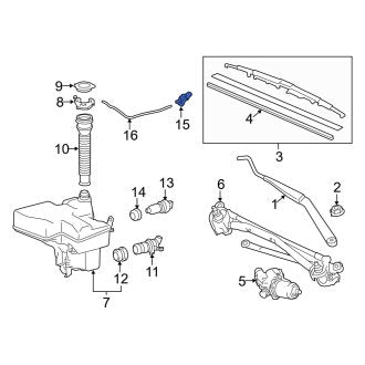 New OEM Front Windshield Washer Nozzle Fits, 2019-2024 Lexus ES - Part # 8538130240