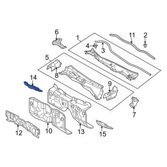 New OEM Right Cowl Insulator Fits, 2014-2020 Lexus GS - Part # 5521430140