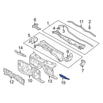 New OEM Left Cowl Insulator Fits, 2014-2020 Lexus GS - Part # 5521530281