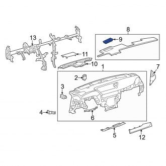 New OEM Upper Instrument Panel Bezel Fits, 2013-2020 Lexus GS - Part # 5554830210C0