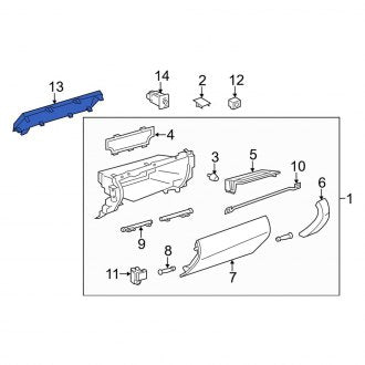 New OEM Front Lower Glove Box Door Cover Fits, 2018-2020 Lexus GS - Part # 5531230130