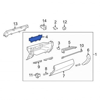 New OEM Front Lower Glove Box Door Cover Fits, 2013 Lexus GS - Part # 5545930070