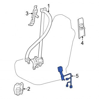 New OEM Front Right Seat Belt Receptacle Fits, 2013 Lexus GS - Part # 7323030B30B0