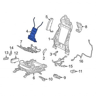 New OEM Front Right Seat Lumbar Support Cushion Fits, 2016-2020 Lexus GS - Part # 7105376010