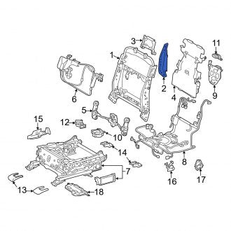 New OEM Seat Back Frame Bracket Fits, 2013-2017 Lexus GS - Part # 7127030110