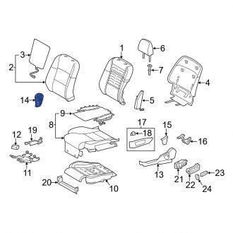 New OEM Front Left Forward Seat Frame Trim Panel Fits, 2013-2015 Lexus GS - Part # 7186830240B0