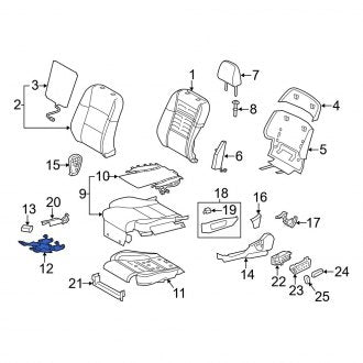 New OEM Front Left Seat Cushion Spring Fits, 2013-2020 Lexus GS - Part # 7105130310