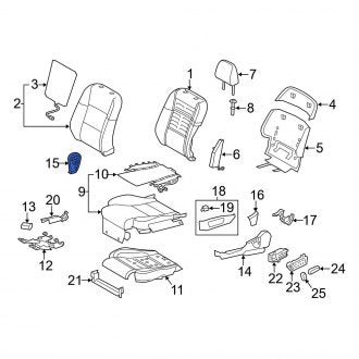 New OEM Front Right Forward Seat Frame Trim Panel Fits, 2013-2015 Lexus GS - Part # 7186730160B0