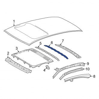 New OEM Rear Roof Bow Fits, 2013-2015 Lexus GS - Part # 6312830100