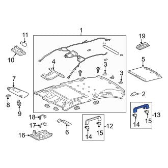 New OEM Rear Left Interior Grab Bar Fits, 2013-2015 Lexus ES - Part # 7461030350B0