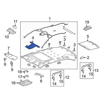 New OEM Front Roof Opening Trim Fits, 2013-2015 Lexus GS - Part # 7563130170C0