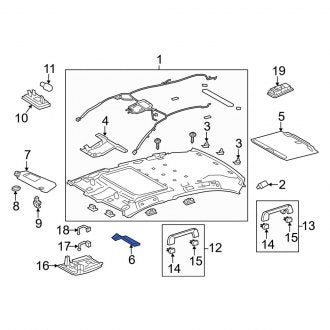 New OEM Front Roof Opening Trim Fits, 2013-2015 Lexus GS - Part # 7563130120B0