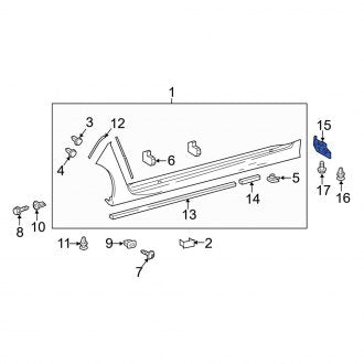 New OEM Right Mud Guard Fits, 2013-2020 Lexus GS - Part # 5749730080