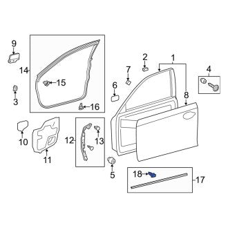 New OEM Rear Left Lower Door Seal Clip Fits, 2013-2020 Lexus GS - Part # 6786752030