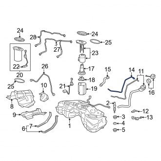 New OEM Fuel Tank Vent Hose Fits, 2013-2020 Lexus GS - Part # 7722630110