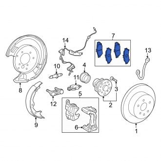 New OEM Rear Disc Brake Pad Set Fits, 2013 Lexus GS - Part # 446630282