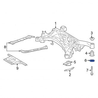 New OEM Rear Suspension Crossmember Stop Fits, 2013-2020 Lexus GS - Part # 5227430010