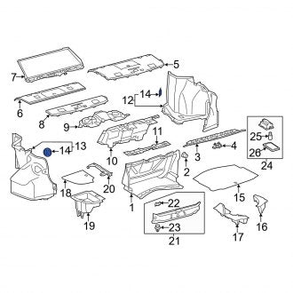 New OEM Rear Trunk Floor Access Cover Fits, 2013-2020 Lexus GS - Part # 5832530030