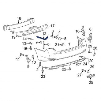 New OEM Rear Right Upper Bumper Cover Support Rail Fits, 2013-2020 Lexus GS - Part # 5215730090