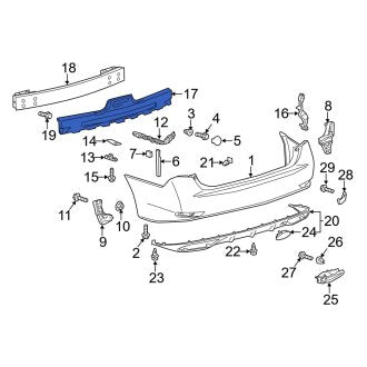 New OEM Rear Bumper Impact Absorber Fits, 2013-2020 Lexus GS - Part # 5261530291